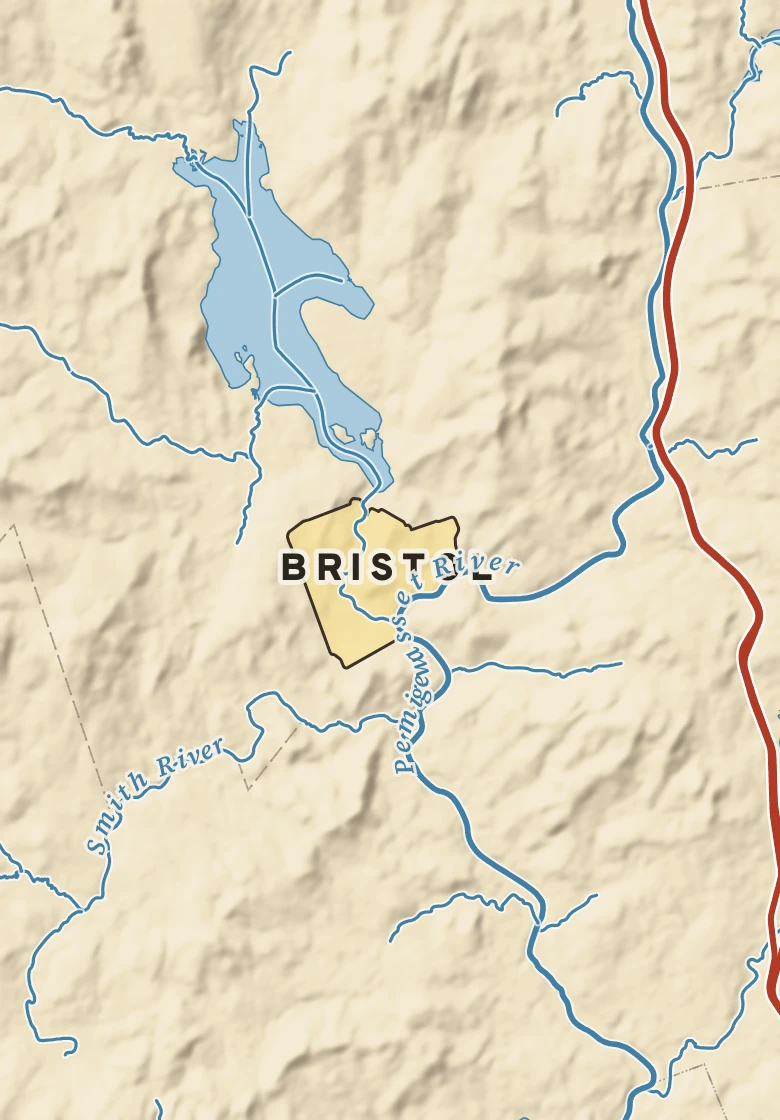 Atlas plate of Bristol, New Hampshire.