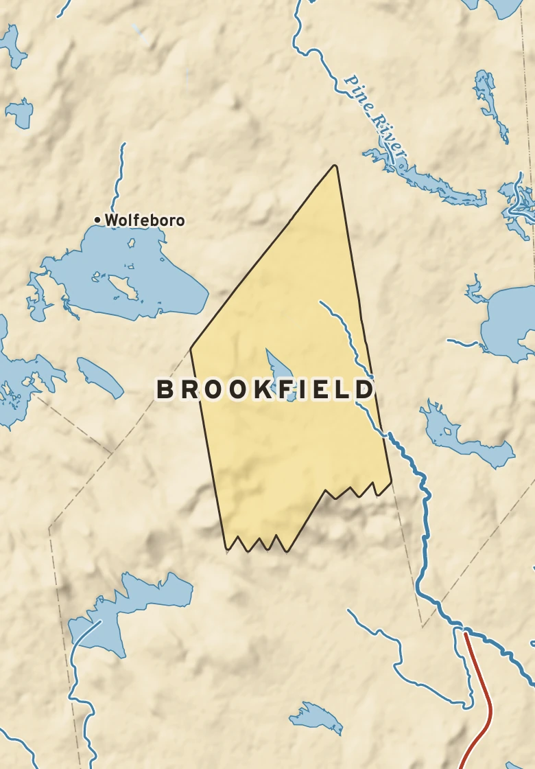 Atlas plate of Brookfield, New Hampshire.