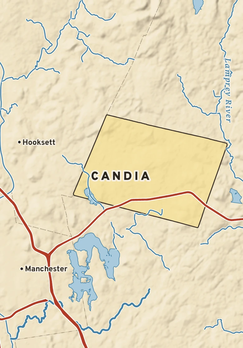 Atlas plate of Candia, New Hampshire.