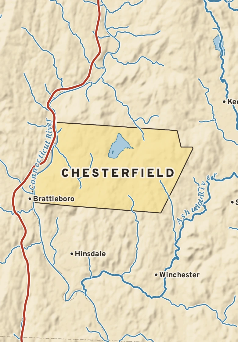 Atlas plate of Chesterfield, New Hampshire.