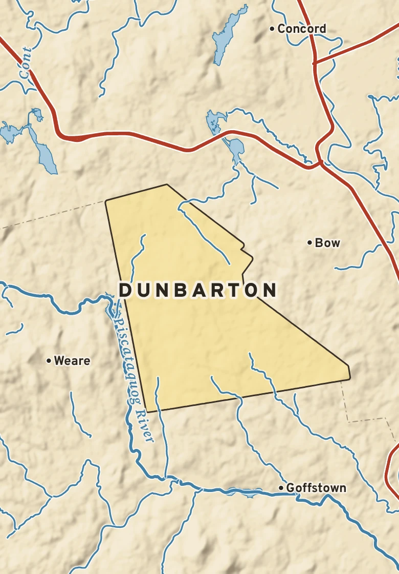 Atlas plate of Dunbarton, New Hampshire.