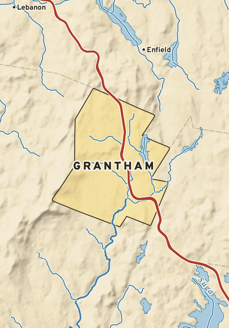Atlas plate of Grantham, New Hampshire.