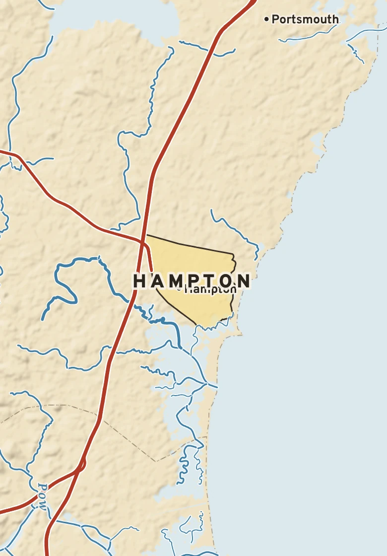 Atlas plate of Hampton, New Hampshire.