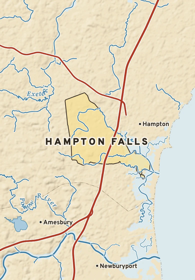 Atlas plate of Hampton Falls, New Hampshire.