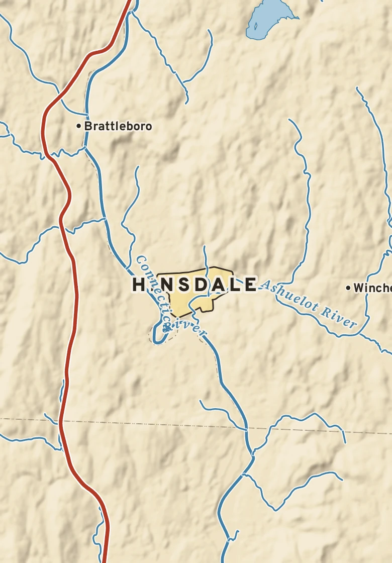 Atlas plate of Hinsdale, New Hampshire.