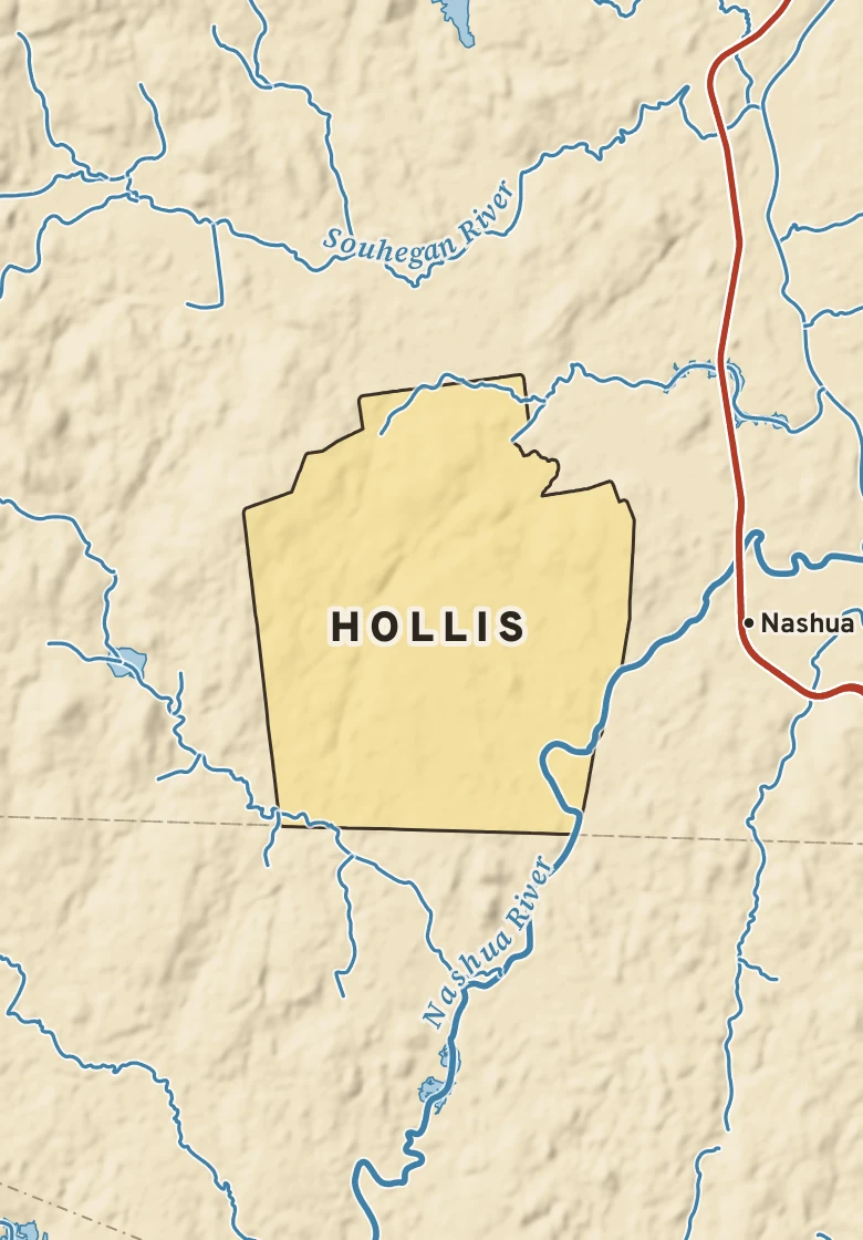 Atlas plate of Hollis, New Hampshire.