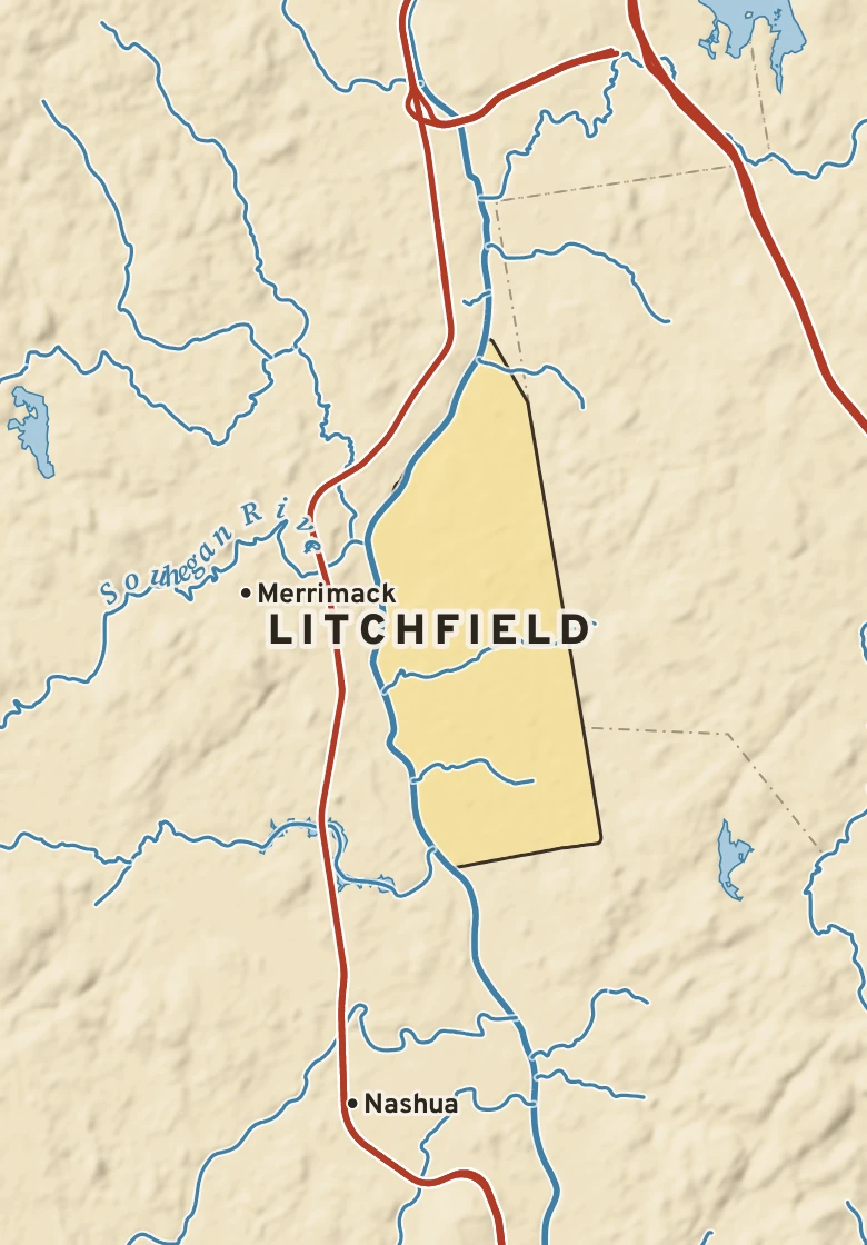 Atlas plate of Litchfield, New Hampshire.