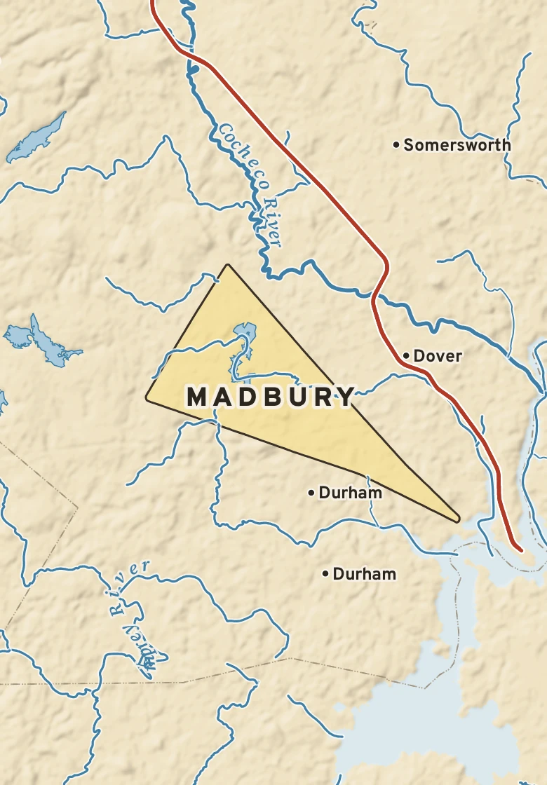 Atlas plate of Madbury, New Hampshire.
