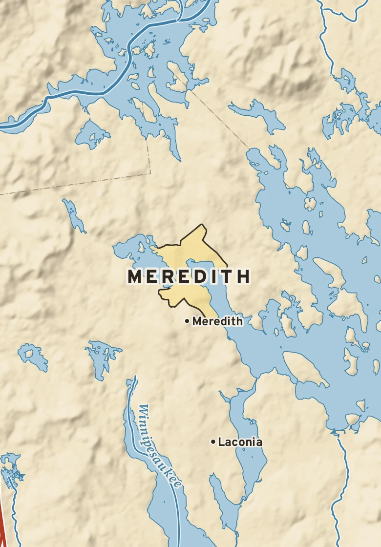 Atlas plate of Meredith, New Hampshire.