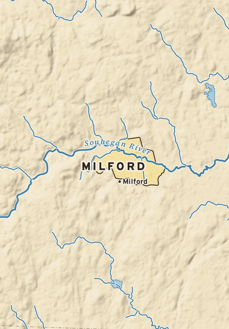 Atlas plate of Milford, New Hampshire.