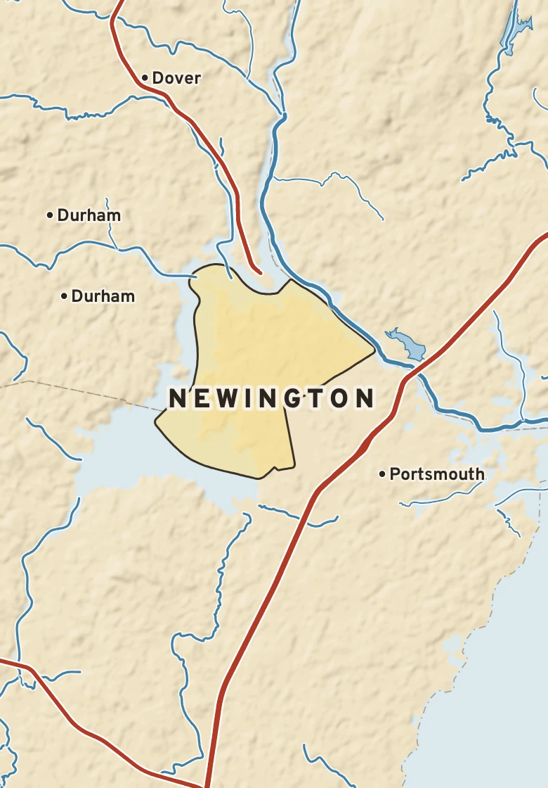 Atlas plate of Newington, New Hampshire.
