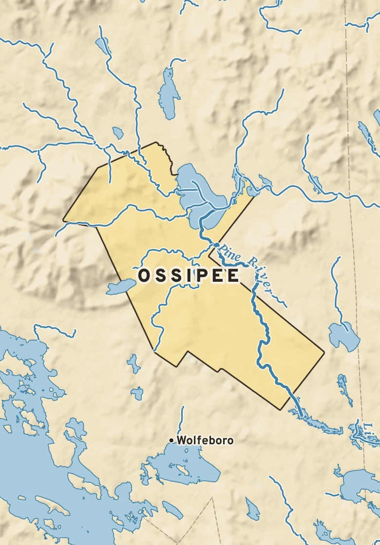 Atlas plate of Ossipee, New Hampshire.