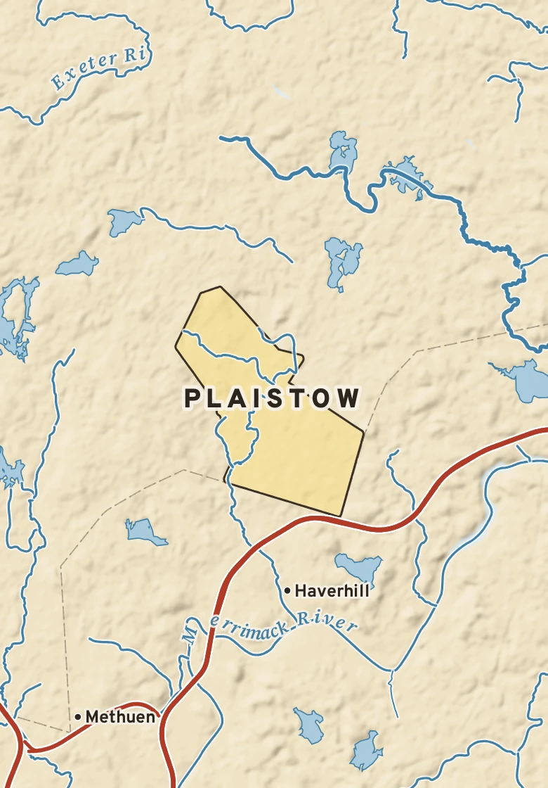 Atlas plate of Plaistow, New Hampshire.