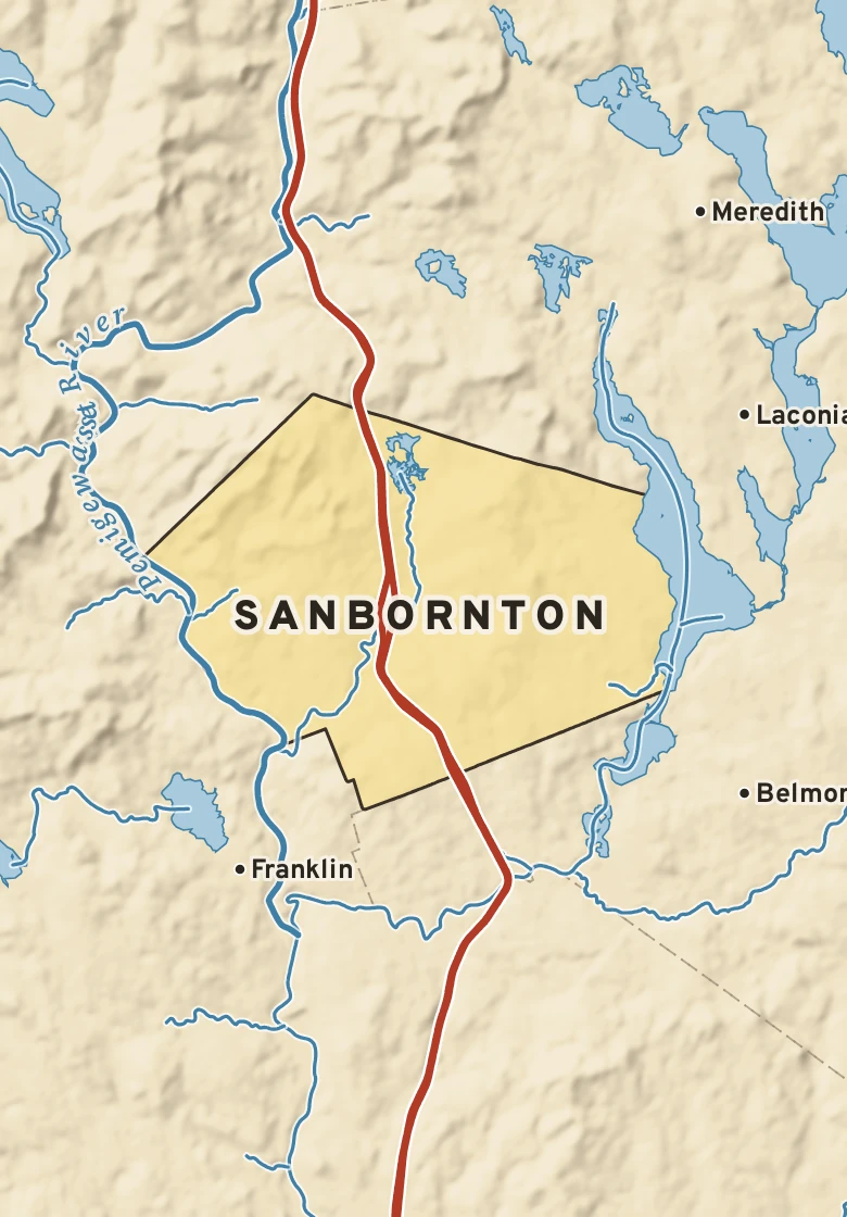 Atlas plate of Sanbornton, New Hampshire.