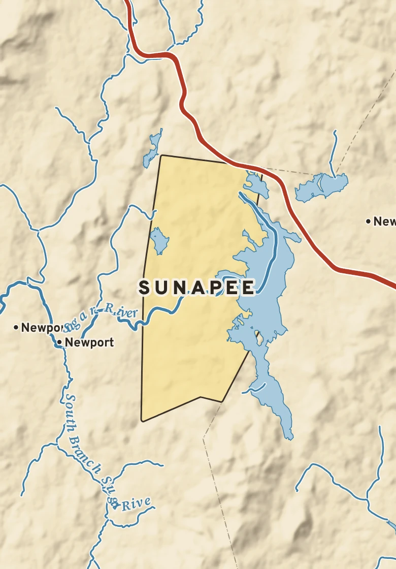 Atlas plate of Sunapee, New Hampshire.