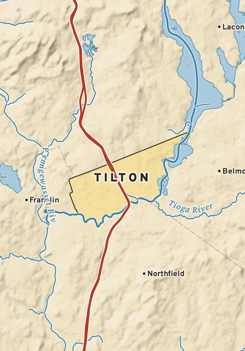 Atlas plate of Tilton, New Hampshire.
