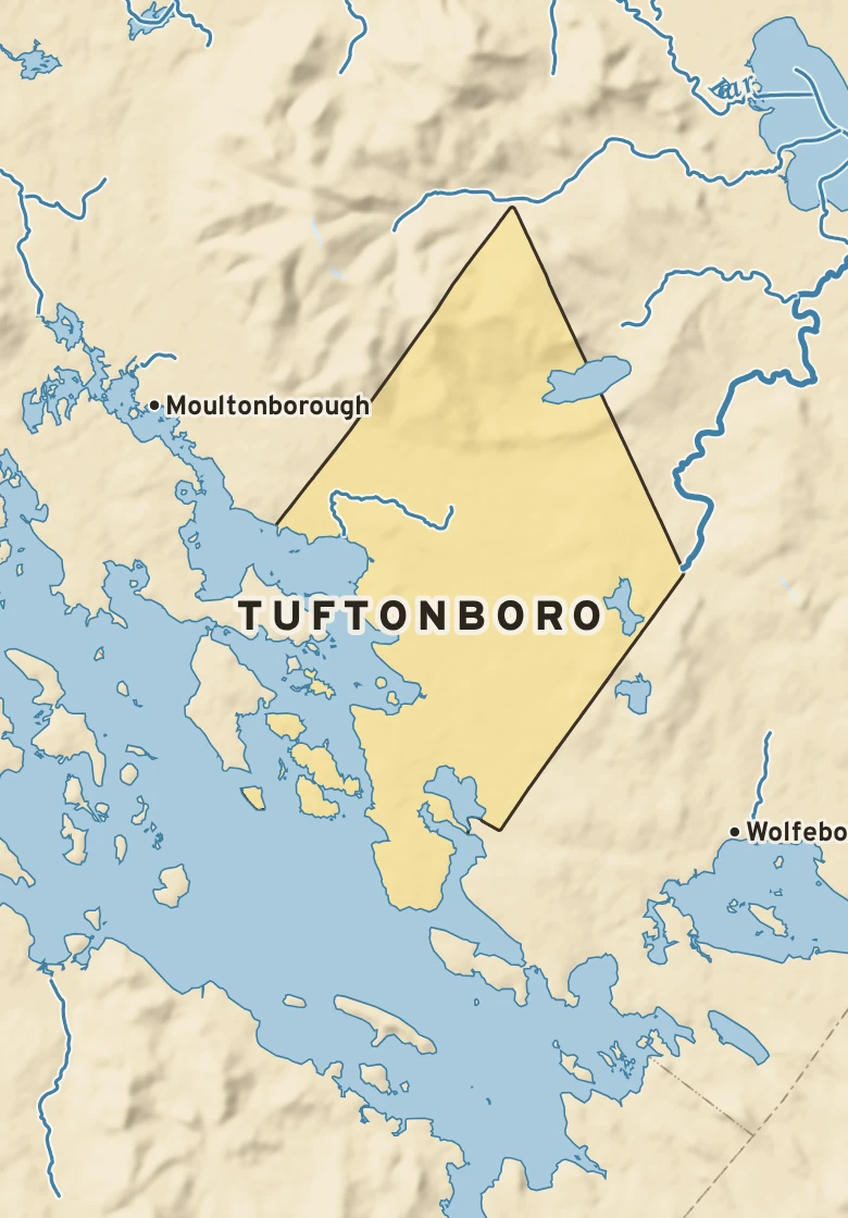 Atlas plate of Tuftonboro, New Hampshire.