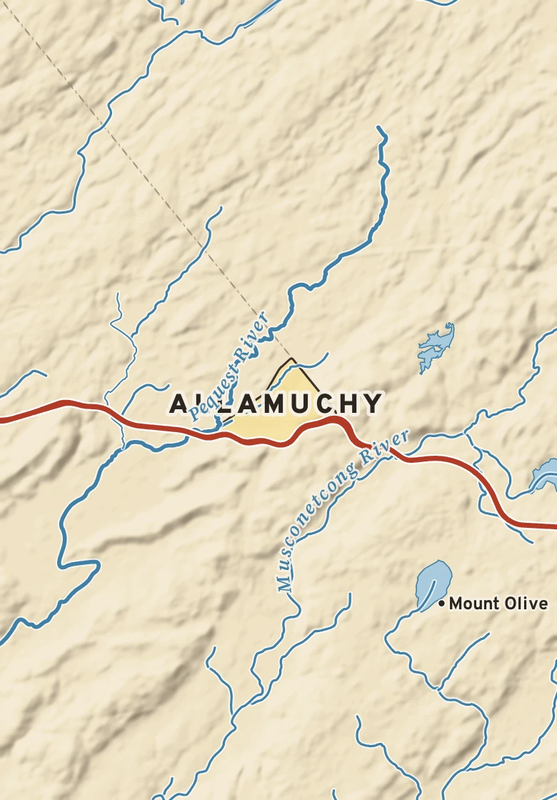 Atlas plate of Allamuchy, New Jersey.
