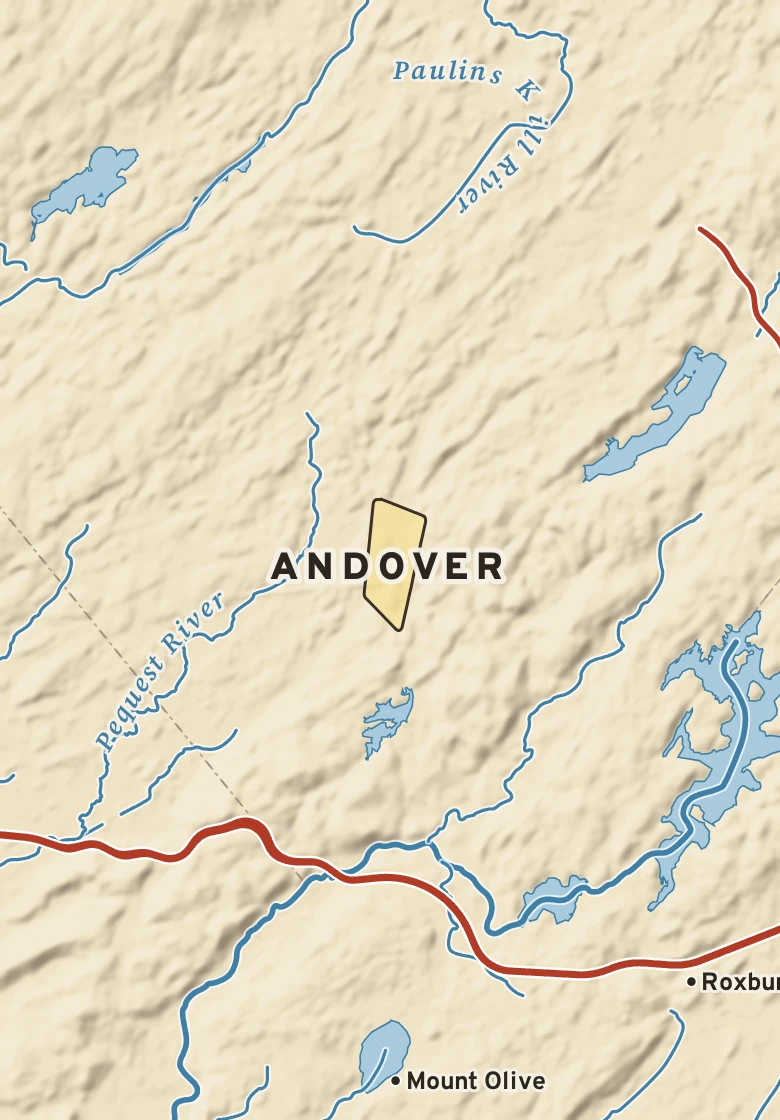 Atlas plate of Andover, New Jersey.