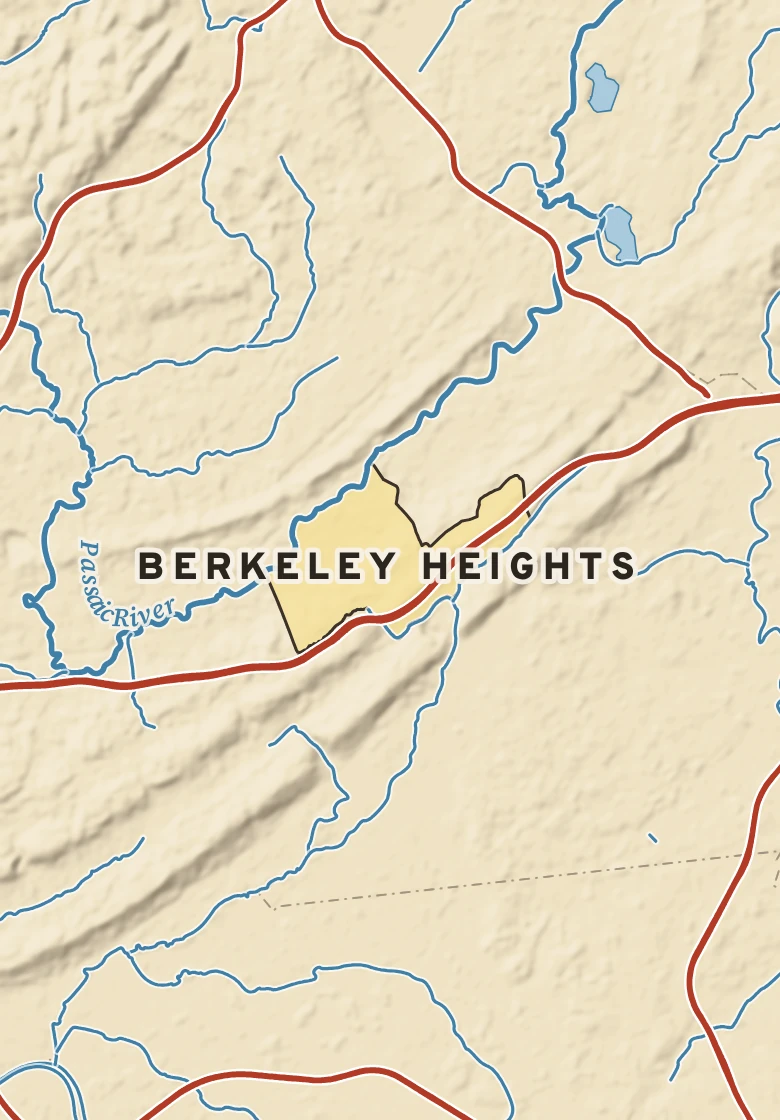 Atlas plate of Berkeley Heights, New Jersey.