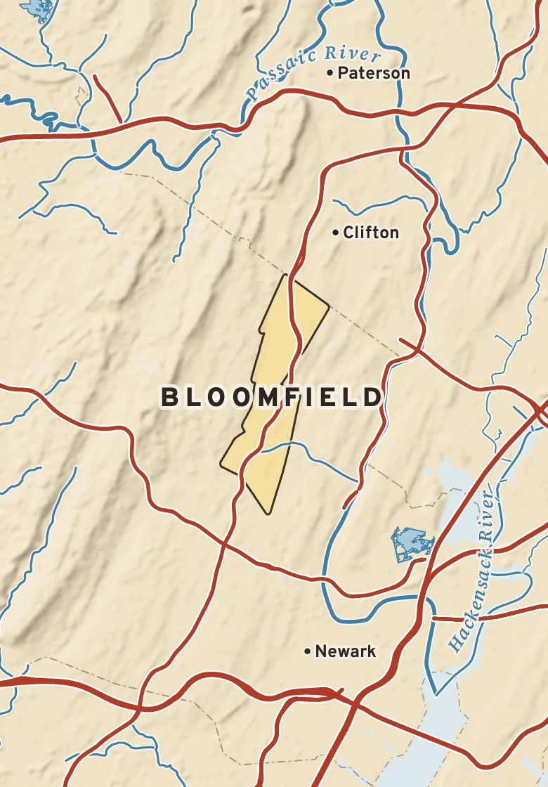 Atlas plate of Bloomfield, New Jersey.