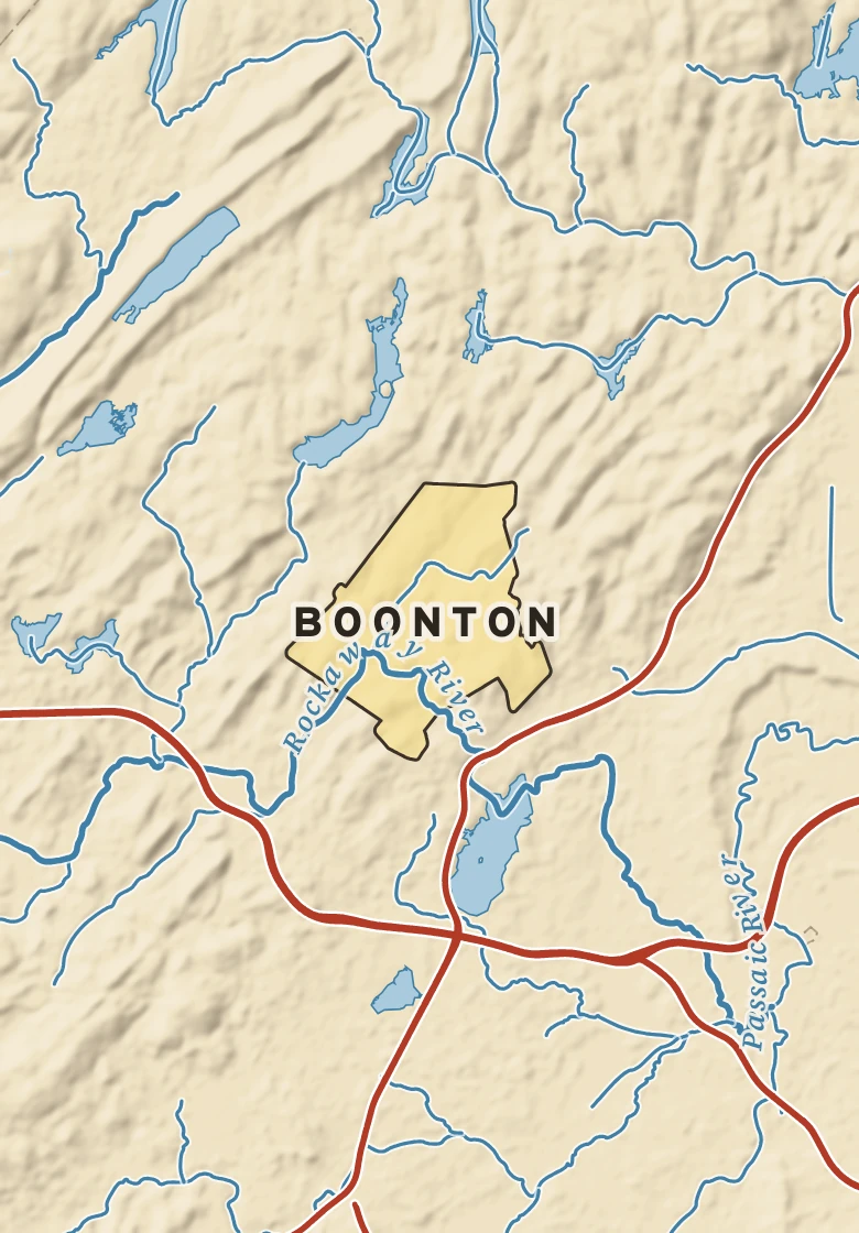 Atlas plate of Boonton, New Jersey.