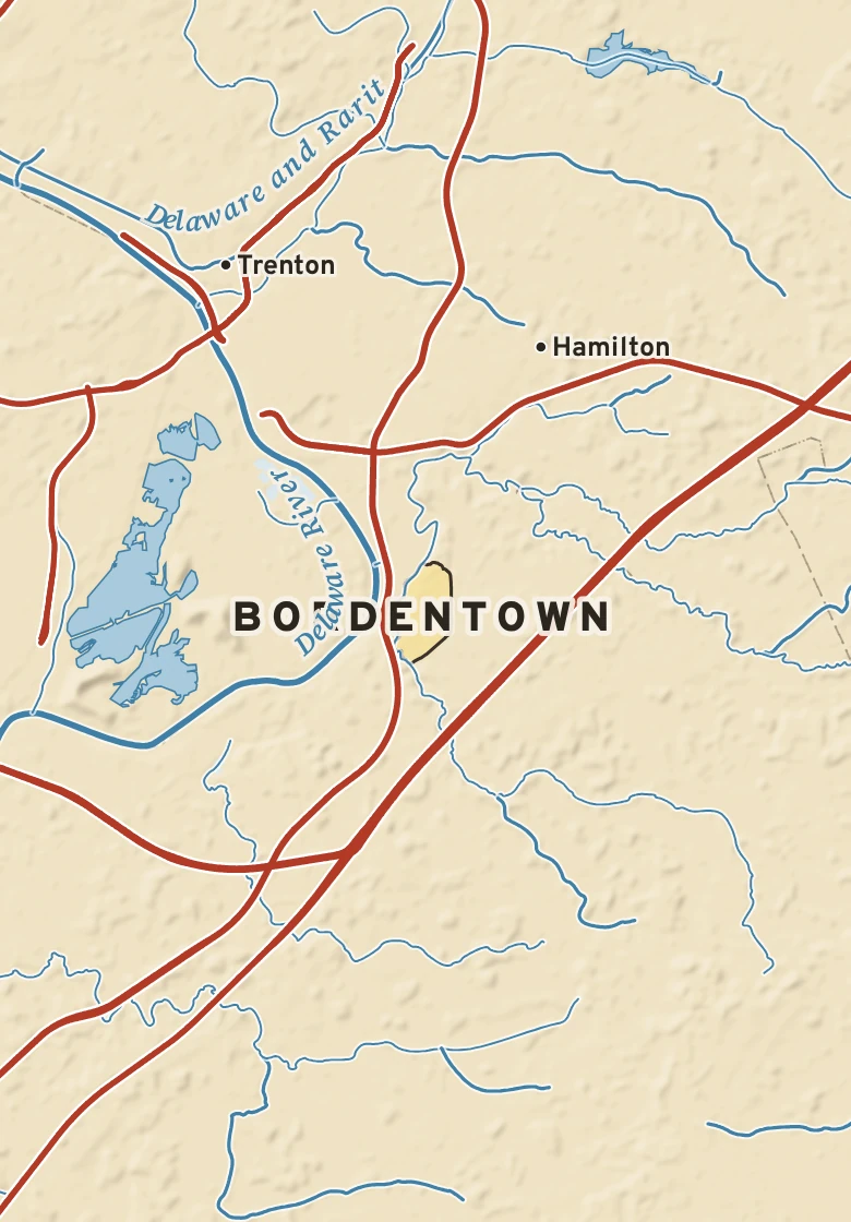 Atlas plate of Bordentown, New Jersey.