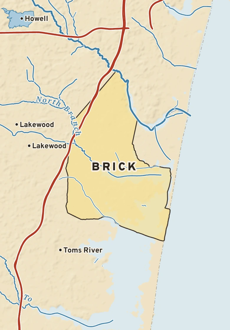 Atlas plate of Brick, New Jersey.