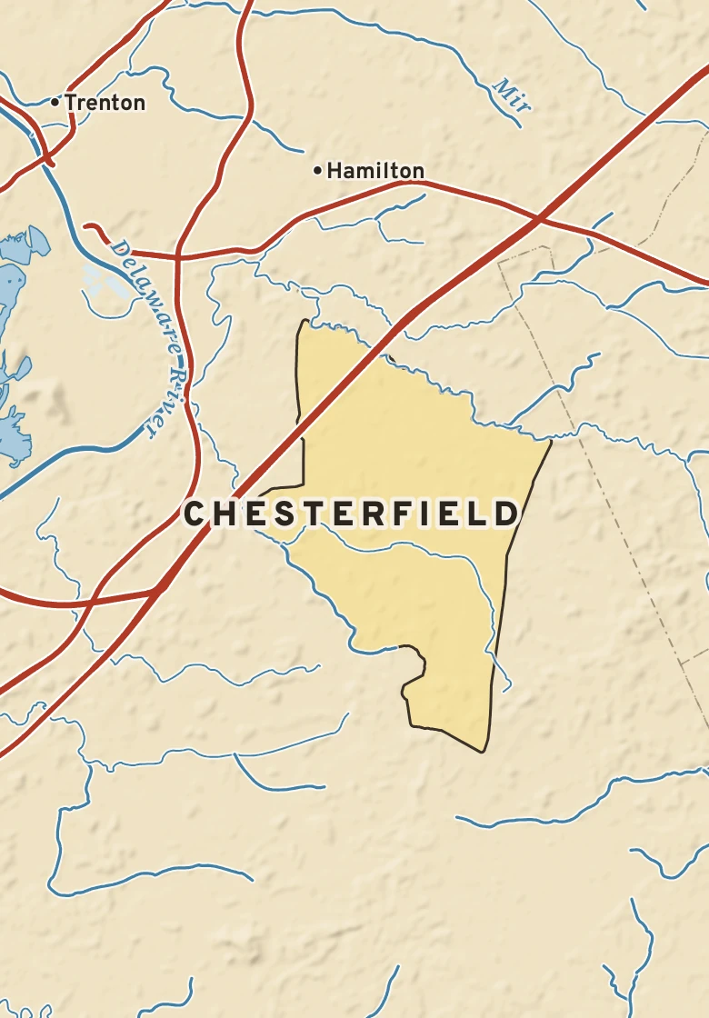 Atlas plate of Chesterfield, New Jersey.