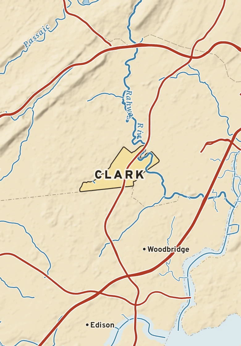 Atlas plate of Clark, New Jersey.