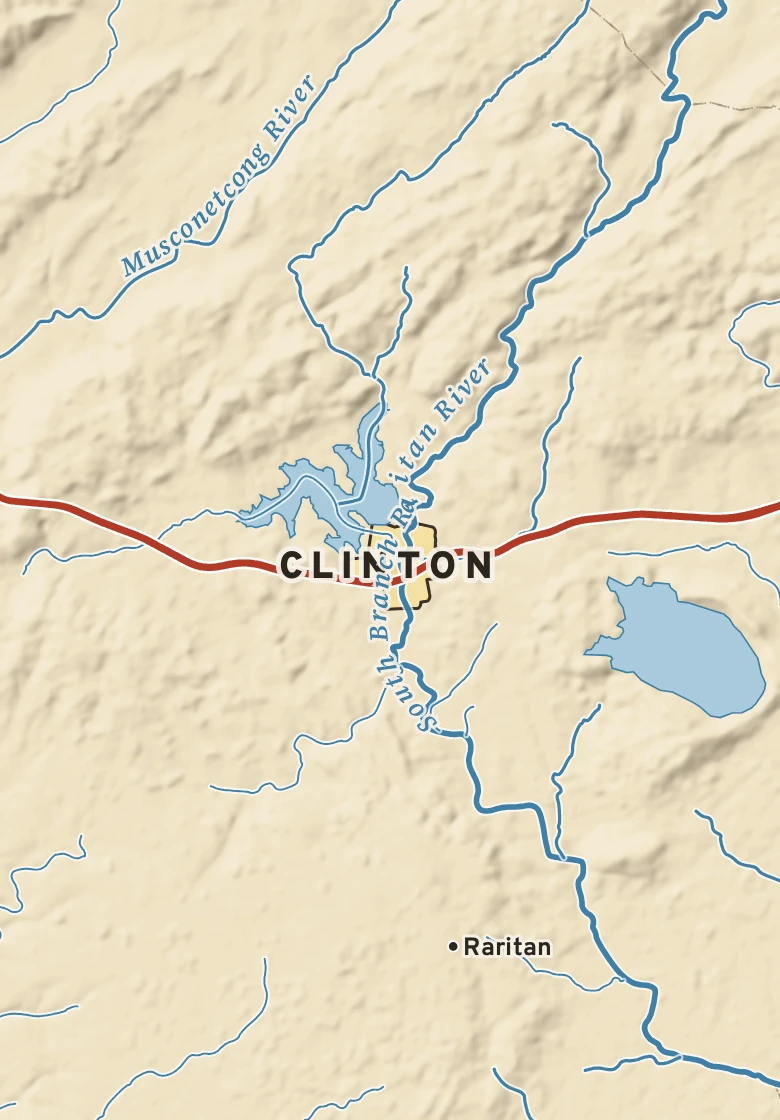 Atlas plate of Clinton, New Jersey.