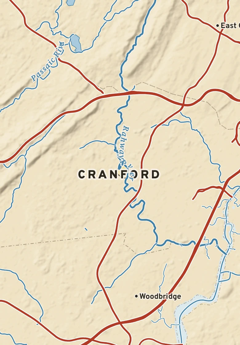 Atlas plate of Cranford, New Jersey.