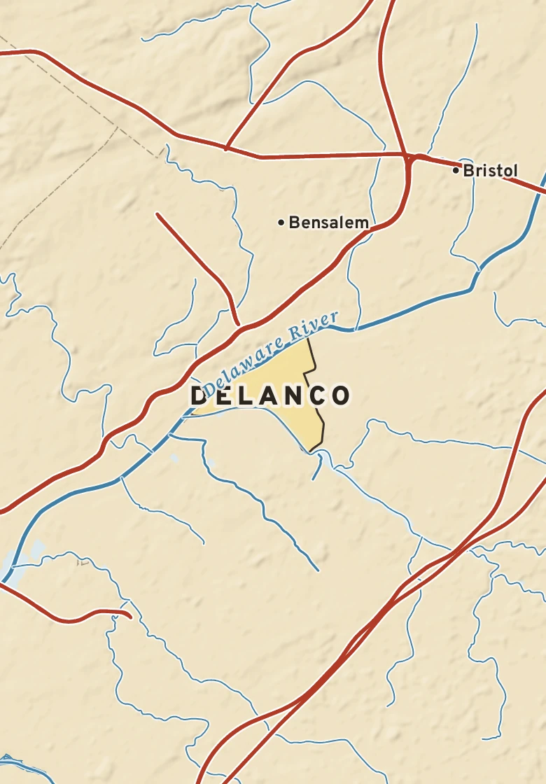 Atlas plate of Delanco, New Jersey.
