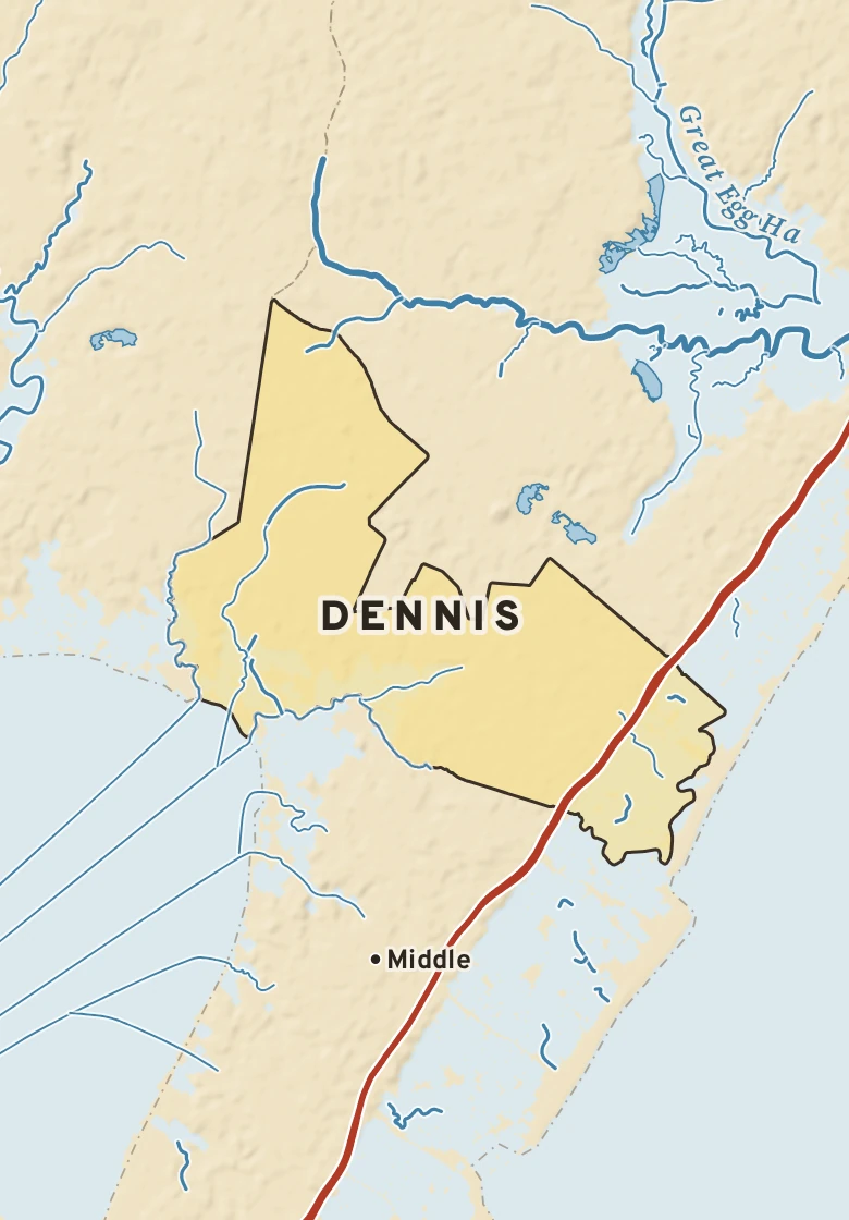 Atlas plate of Dennis, New Jersey.