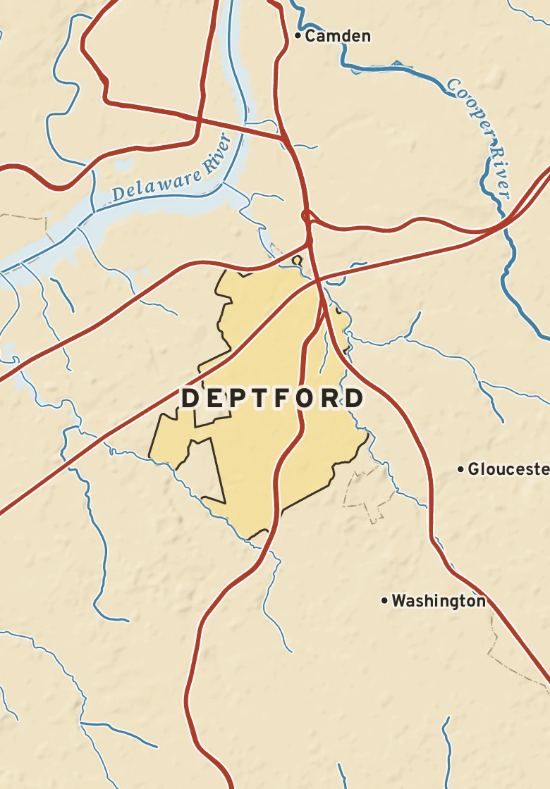 Atlas plate of Deptford, New Jersey.