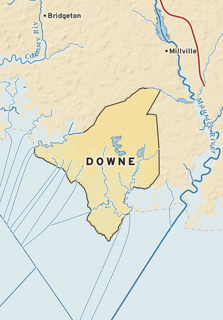 Atlas plate of Downe, New Jersey.