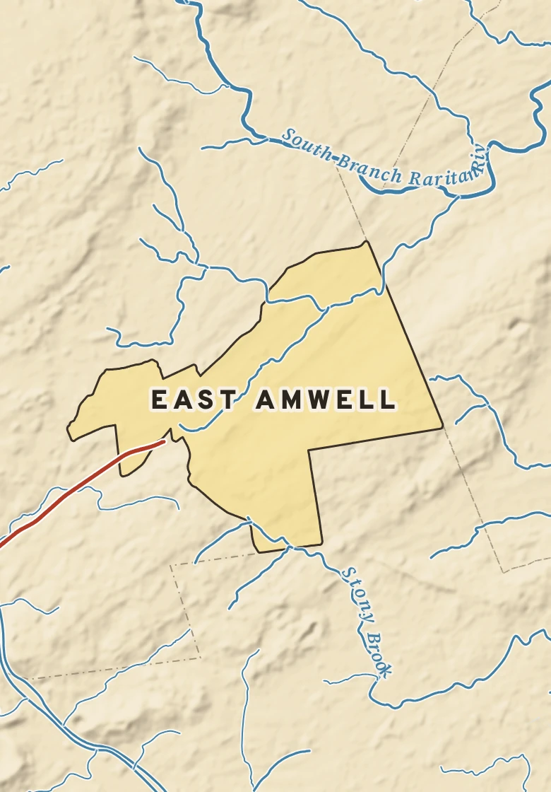 Atlas plate of East Amwell, New Jersey.