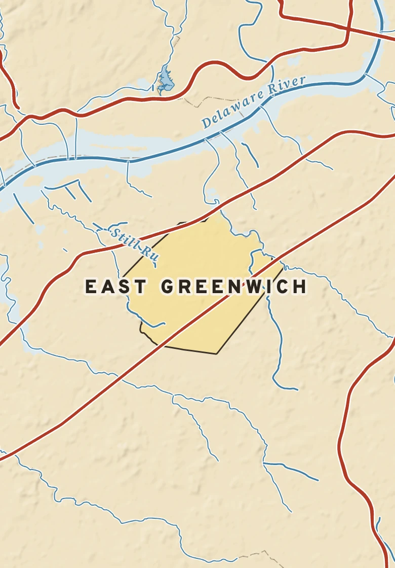 Atlas plate of East Greenwich, New Jersey.