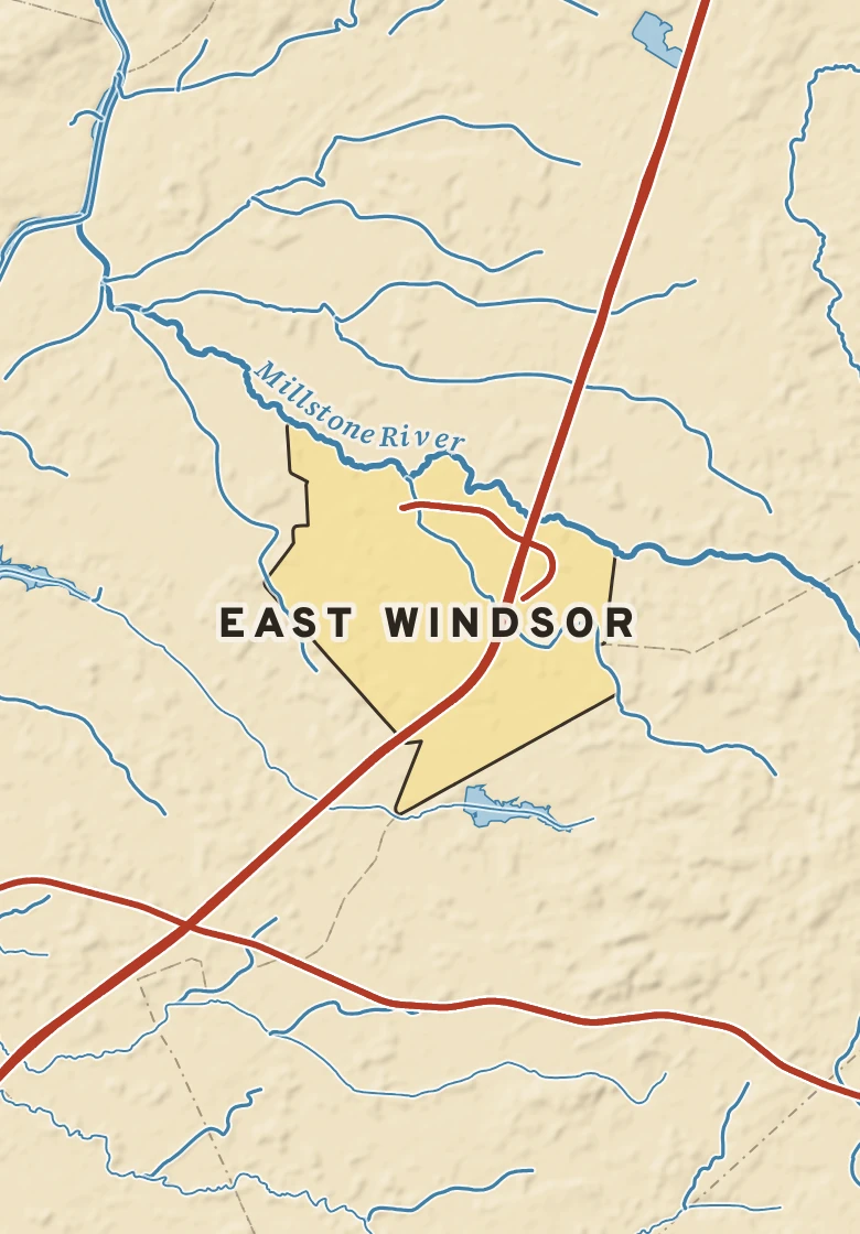 Atlas plate of East Windsor, New Jersey.