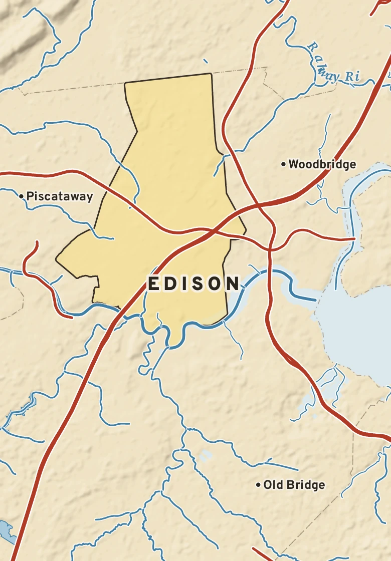 Atlas plate of Edison, New Jersey.