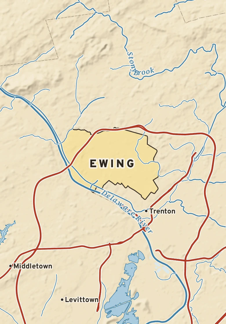 Atlas plate of Ewing, New Jersey.