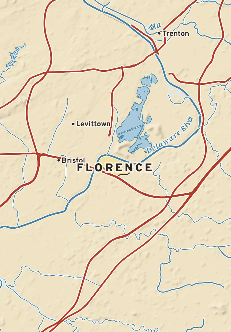 Atlas plate of Florence, New Jersey.