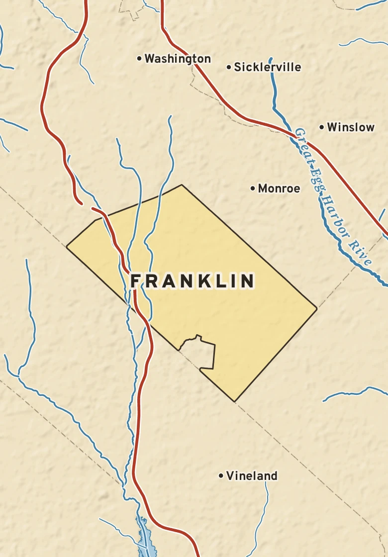Atlas plate of Franklin, New Jersey.