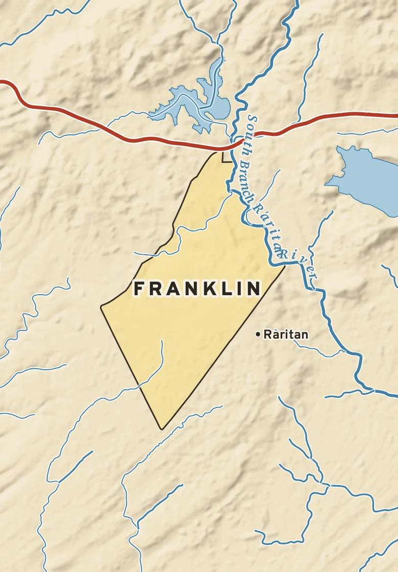 Atlas plate of Franklin, New Jersey.