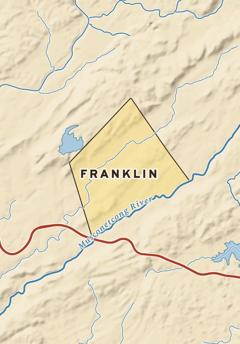 Atlas plate of Franklin, New Jersey.