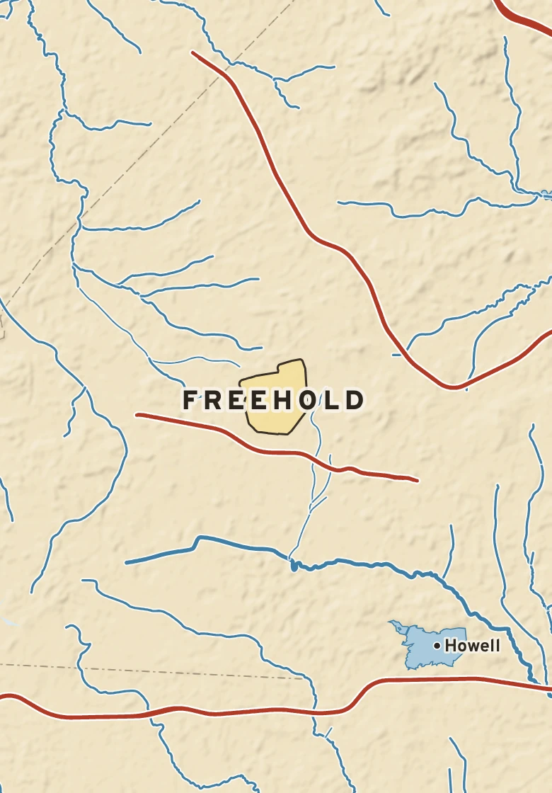 Atlas plate of Freehold, New Jersey.