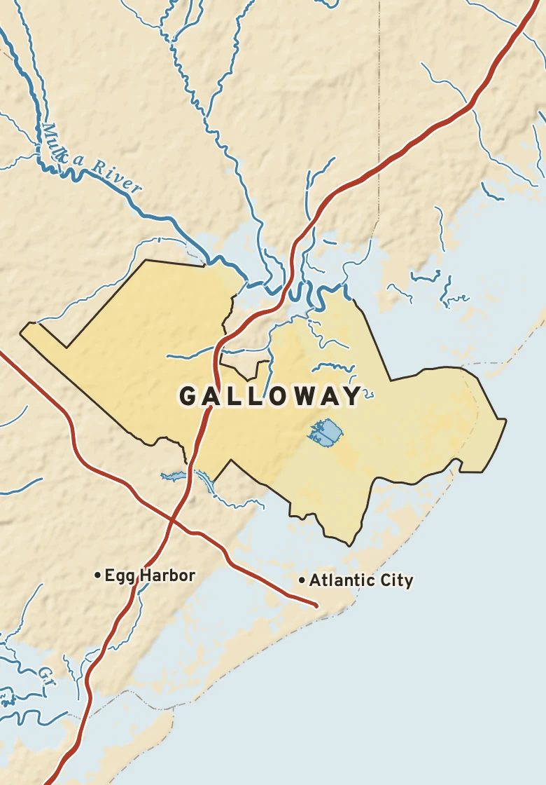 Atlas plate of Galloway, New Jersey.