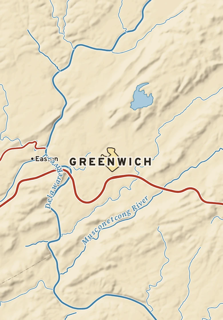 Atlas plate of Greenwich, New Jersey.