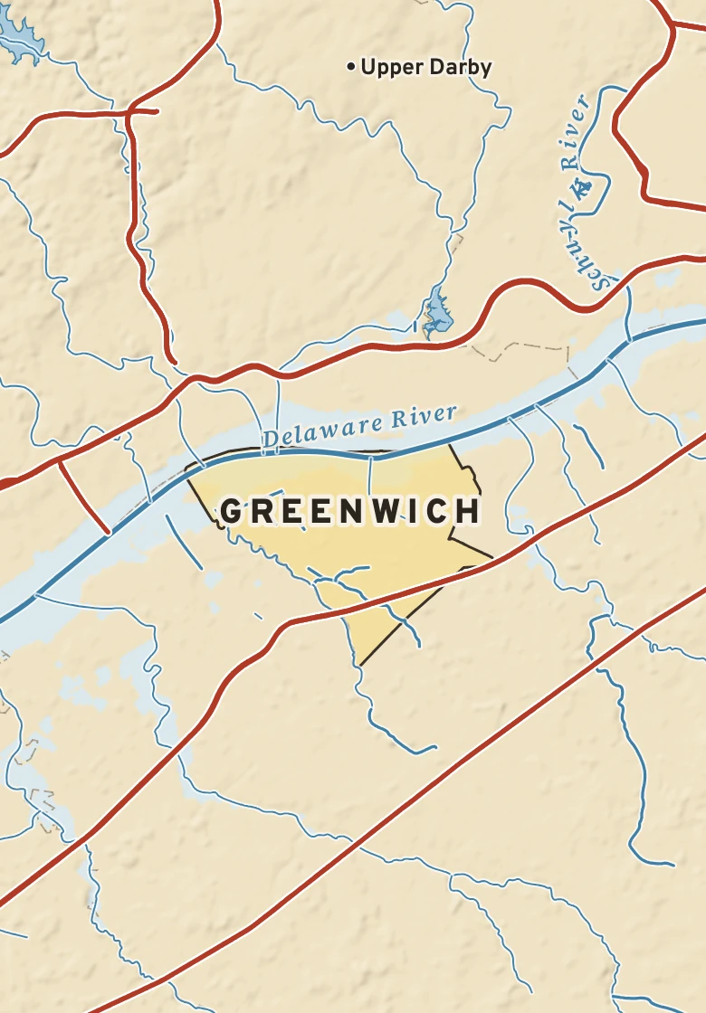 Atlas plate of Greenwich, New Jersey.