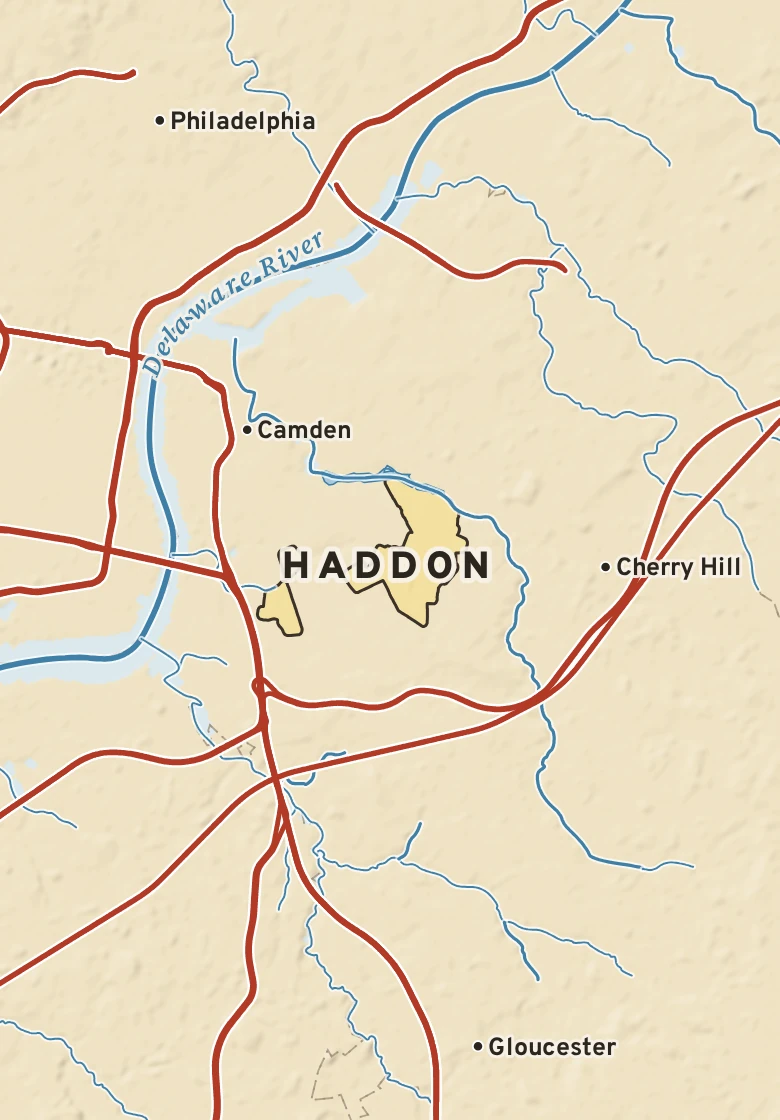 Atlas plate of Haddon, New Jersey.